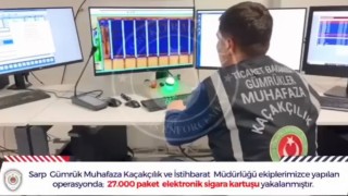 Artvinde 4.5 milyon TL değerinde kaçak elektronik sigara kartuşu ele geçirildi