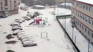Aşkalede kar yağış etkili oldu