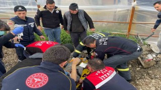 Ayağı çapa makinesine sıkışan şahıs itfaiye ekipleri tarafından kurtarıldı