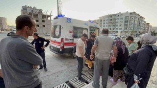 Ayağı mazgala sıkışan kadın zor anlar yaşadı
