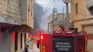 Ayakkabı atölyesinde korkutan yangın