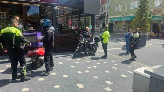 Bandırmada yaya alanlarında motosiklet alarmı