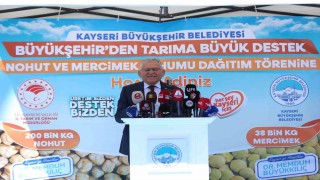 Başkan Büyükkılıçtan üreticiye 11,5 milyon TLlik 238 ton tohum desteği