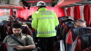 Bolu otogarında bayram dönüşü denetimi
