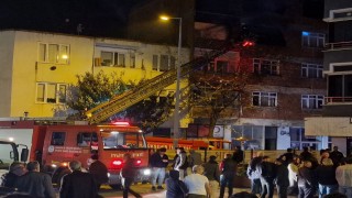 Boş dairede çıkan yangın mahalleliyi sokağa döktü