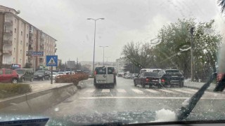 Çankırıda dolu yağışı etkili oldu