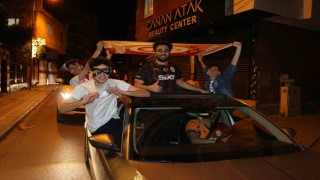 Cizrede Galatasaraylı taraftarların galibiyet sevinci