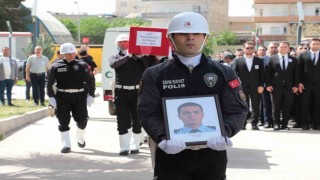 Cizrede trafik kazasında şehit olan polis memuru son yolculuğuna uğurlandı
