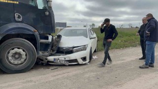Çorluda mıcırlı yoldaki kaza kamerada