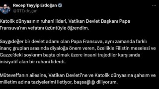 Cumhurbaşkanı Erdoğandan Papa için taziye mesajı