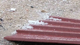 Diclede dolu yağışı etkili oldu