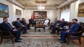 Diyanet İşleri Başkanı Erbaş, Dünya Müslüman Alimler Birliği Başkan Yardımcısı El-Beşiri kabul etti