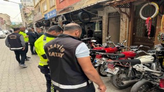 Dörtyolda motosiklet tamircileri denetlendi