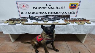 Düzcede çok sayıda silah ve mühimmat ele geçirildi