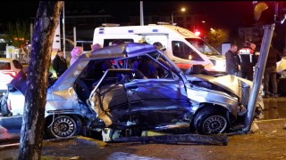 Edirnede alkolü sürücü kazaya karıştı: 1 yaralı