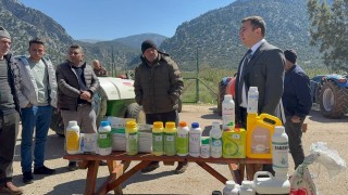 Eğirdirde çiftçilere bilinçli ilaçlama eğitimi verildi
