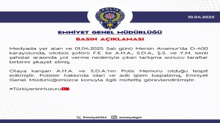 EGM, Mersinde yol verme tartışmasına karışan polisler hakkında işlem başlatıldığını açıkladı