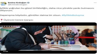 Emine Erdoğandan Cemre Çarşısı paylaşımı: İyilikle yoğrulan bu güzel birlikteliğin daha nice yürekte yankı bulmasını diliyorum