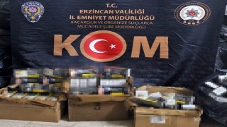 Erzincanda 5.120.000 dal kaçak boş makaron ele geçirildi