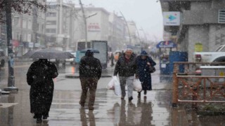 Erzuruma baharla gelen kar