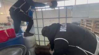 Erzurumda 1 ton metil alkol geçirildi