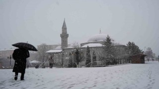 Erzurumda kar yağışı etkili oluyor