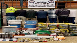 Gaziantepte 600 bin TLlik elektrik kablosu hırsızlığı: 6 şahıs tutuklandı