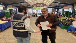 Gönende polisten bilgilendirme çalışması