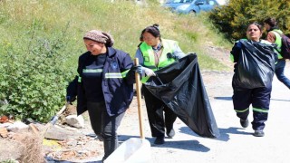 Gümbette 2 bin 250 kilogram atık toplandı