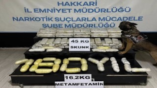 Hakkaride 61 kilo uyuşturucu madde ele geçirildi