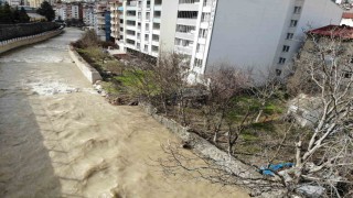 Harşit Çayında yükselen su seviyesi vatandaşları tedirgin ediyor