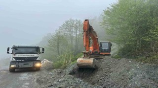 Heyelan bölgesine anında müdahale