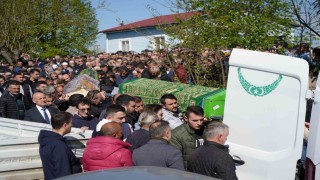 Heyelan faciasında ölen baba ile iki çocuğuna gözyaşı