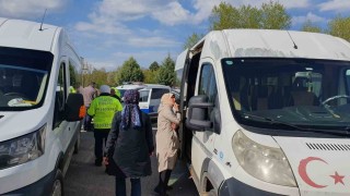 Hüyükte okul servisleri denetlendi