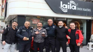 İhbara geldiler, pasta yediler