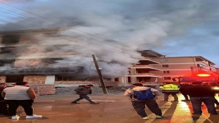 İnşaat halindeki binada korkutan yangın