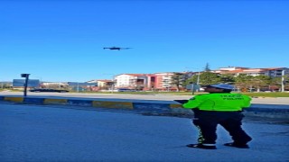 Ispartada dron destekli trafik denetiminde 9 araca ceza