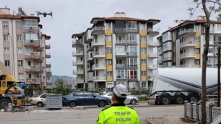 Ispartada dron destekli trafik denetiminde kurallara uymayan 7 araca ceza