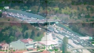 İstanbulda polis helikopteri havadan kenti taradı