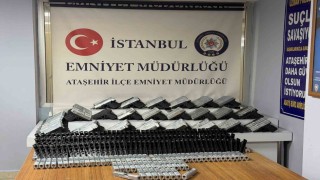 İstanbulda yasadışı silah atölyesine baskın: 313 ruhsatsız tabanca ele geçirildi