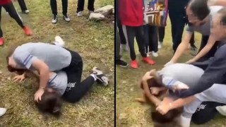 İzmir’de 2 Kız Öğrencinin Kavga Anı Kaydedildi