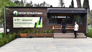 İzmirin ilk spor istasyonu Hasanağa Bahçesinde açıldı