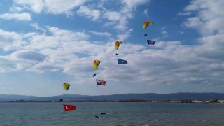 İznik Gölü üzerinde muhteşem görüntüler