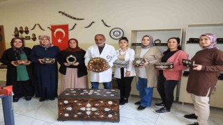 Kadınlar, sedef kakma işlemeciliğinde erkeklere taş çıkarıyor