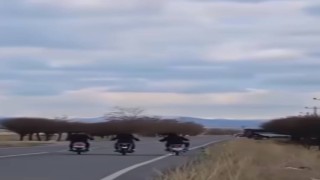 Karayolunda akrobatik hareketler yapan motosikletliler yakalandı