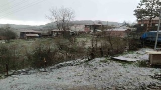 Kastamonuda ceviz büyüklüğünde dolu yağdı