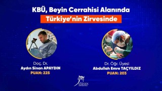 KBÜlü beyin cerrahları akademik yayın performansında Türkiyede ilk 5e girdi