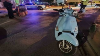 Kendi sürdüğü motosikletten düşen sürücü yaralandı