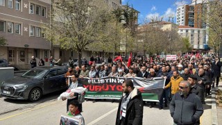 Kırşehirde Gazze için destek yürüyüşü düzenlendi