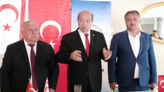 KKTC Cumhurbaşkanı Tatar, Denizli esnafıyla buluşmasında Rum tarafına sert mesaj verdi